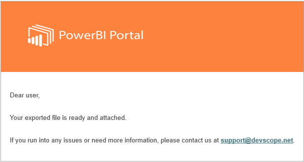 Export email template