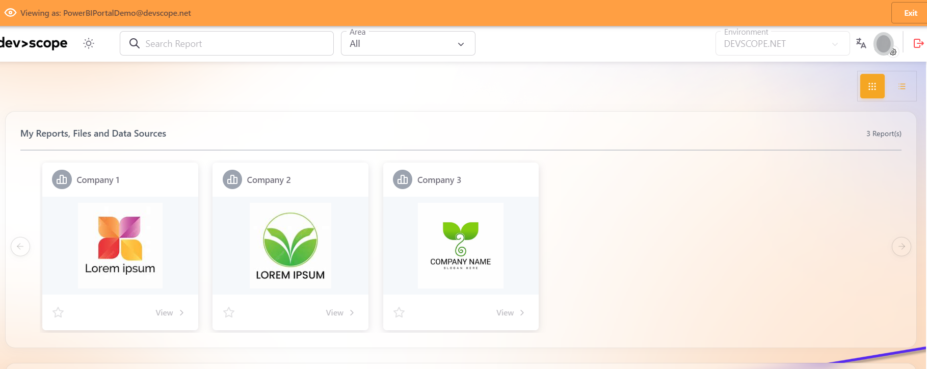 See As - impersonated view