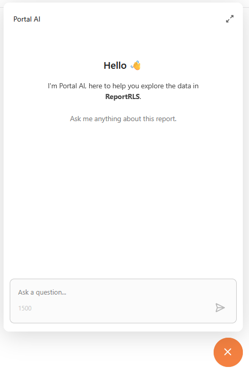 Portal AI Chat - Welcome Screen