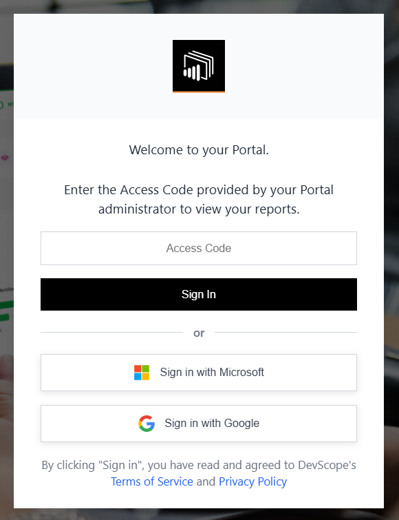 Portal login