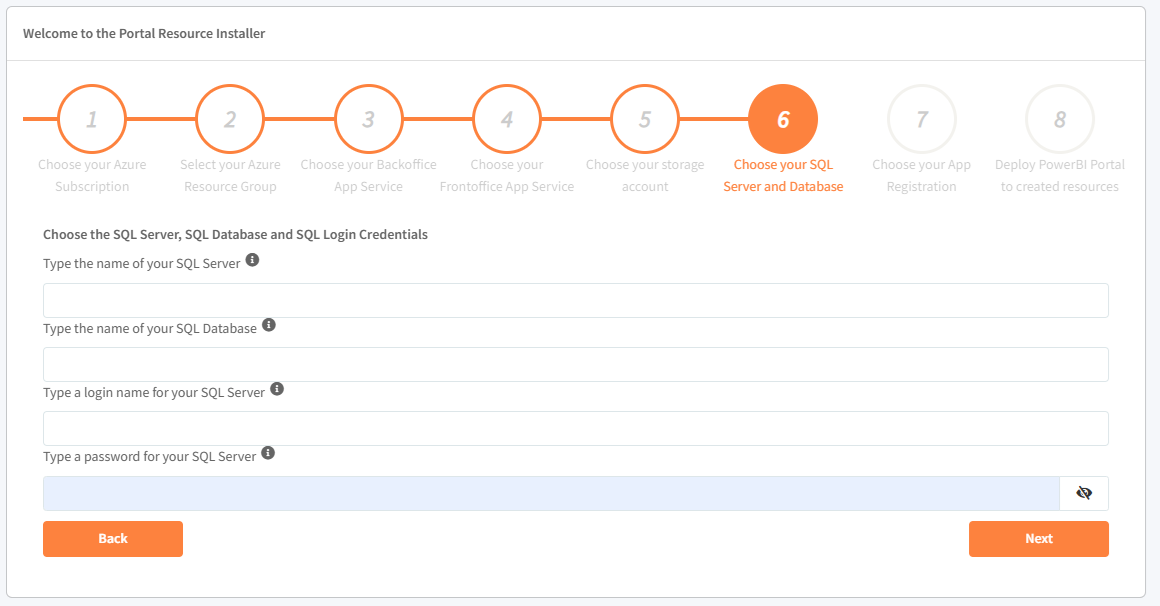 Step 6 – SQL Server and Database