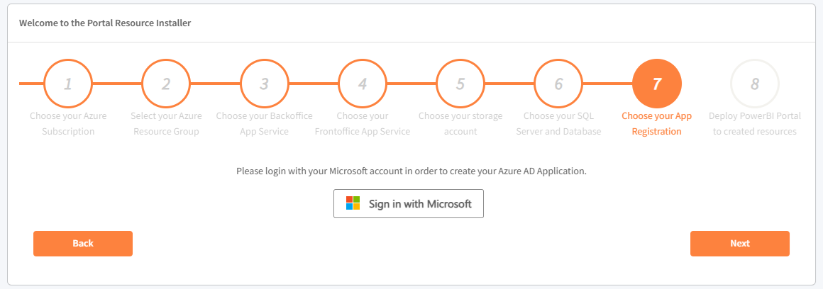 Step 7 – Sign in with Microsoft
